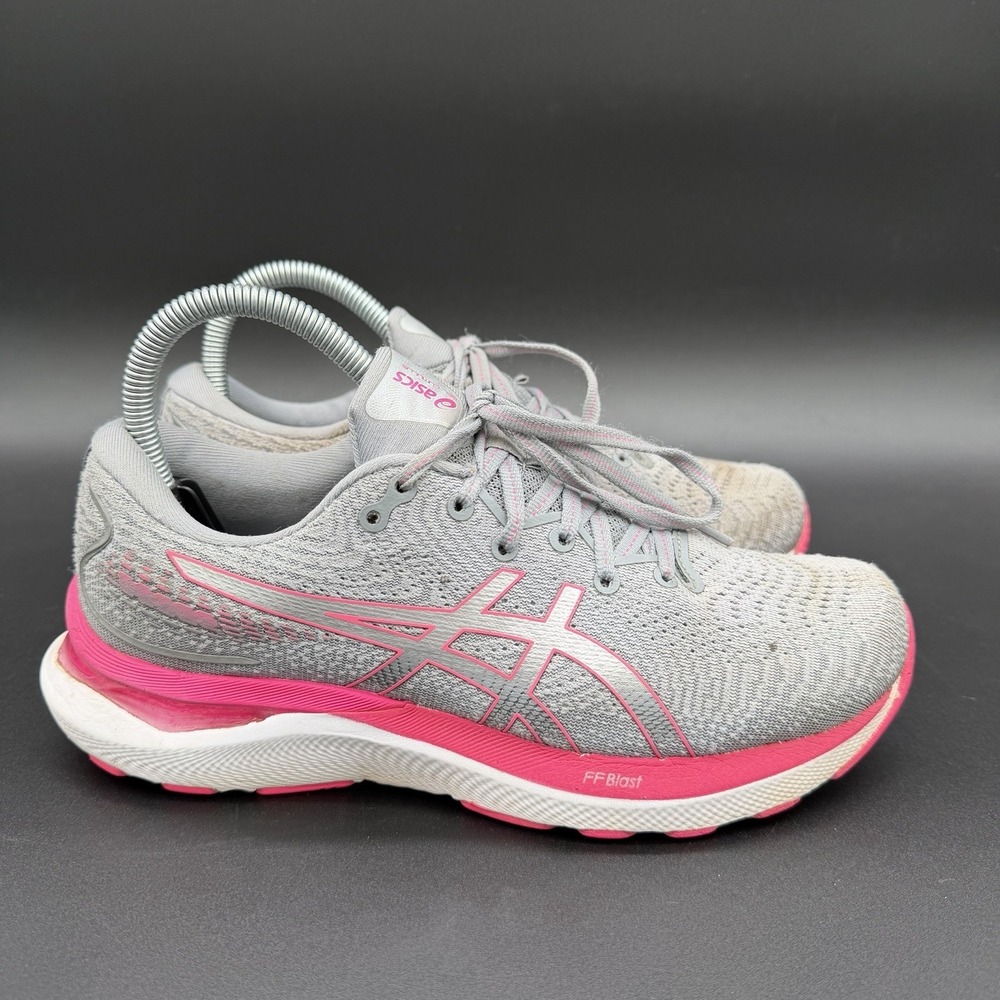 Asics Gel Cumulus 24 Womens Size 7.5 Gray Pink Running Shoes Sneakers 1012B206
